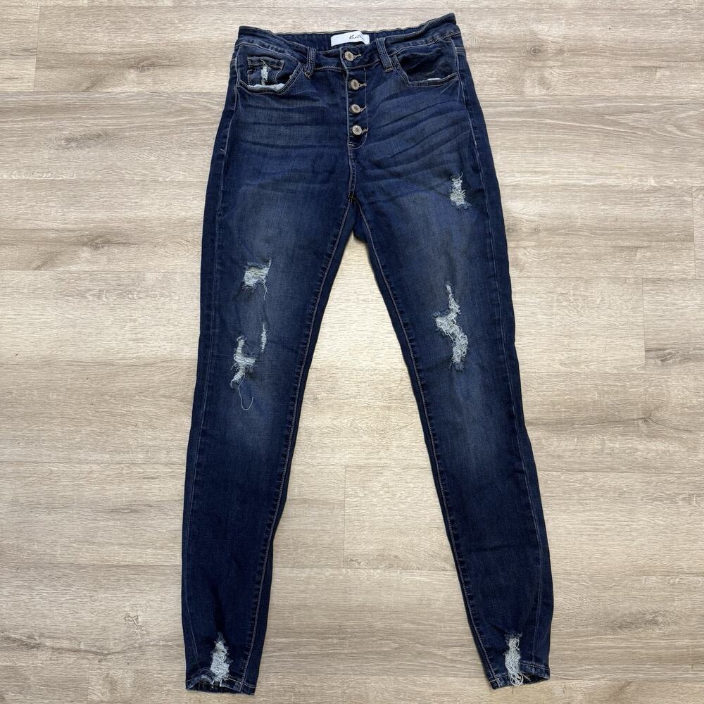 Kancan Distressed Button Fly Skinny Jeans Size 11/29